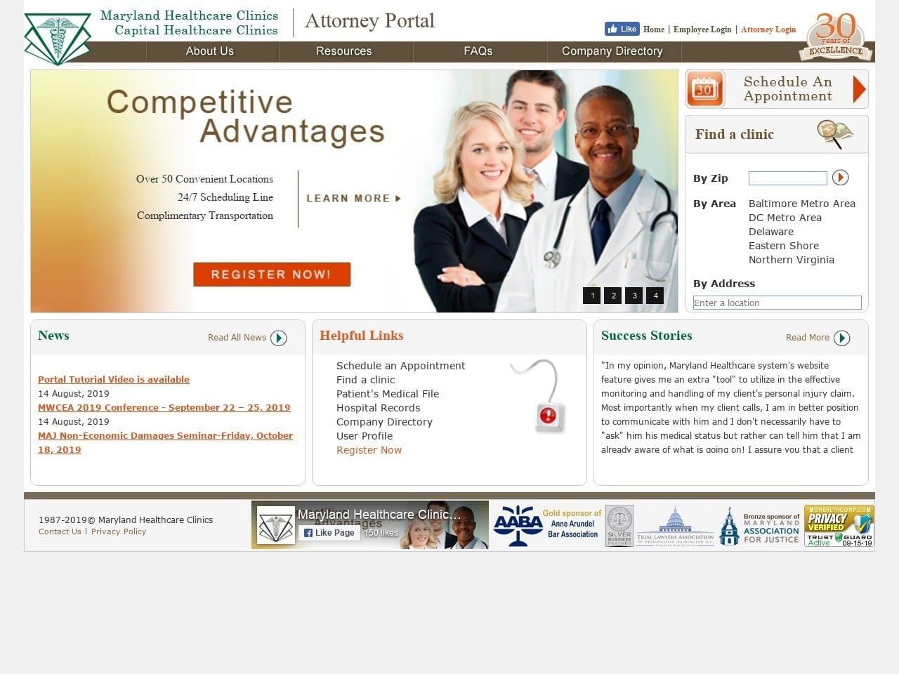 Maryland Healthcare Clinics screenshot