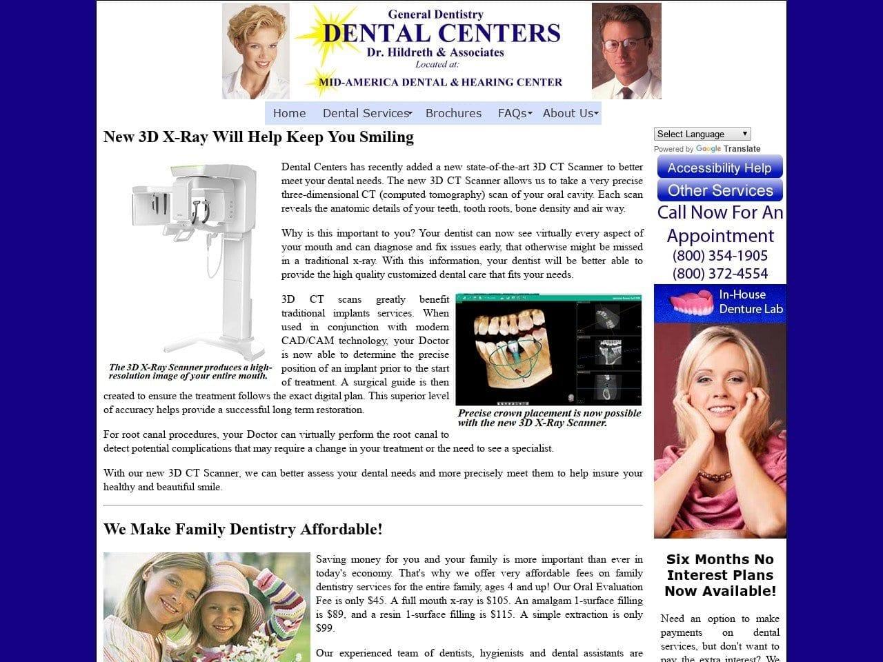 Mid-America Dental & Hearing Center screenshot