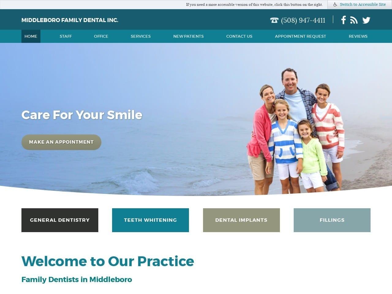 Middleboro Family Dental screenshot