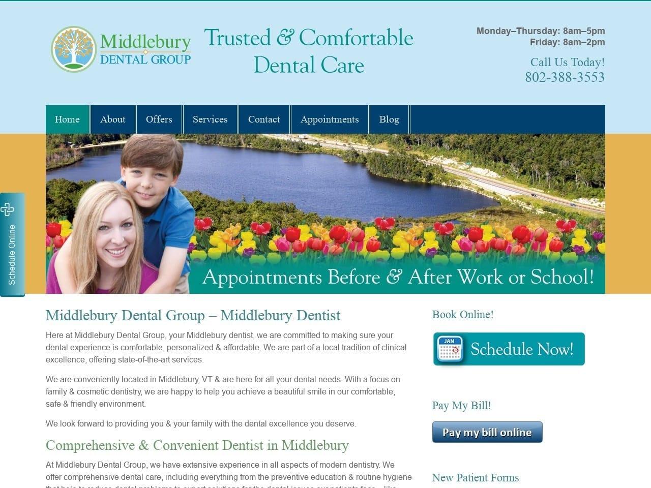 Middlebury Dental Group (Formerly Bristol Dental G screenshot