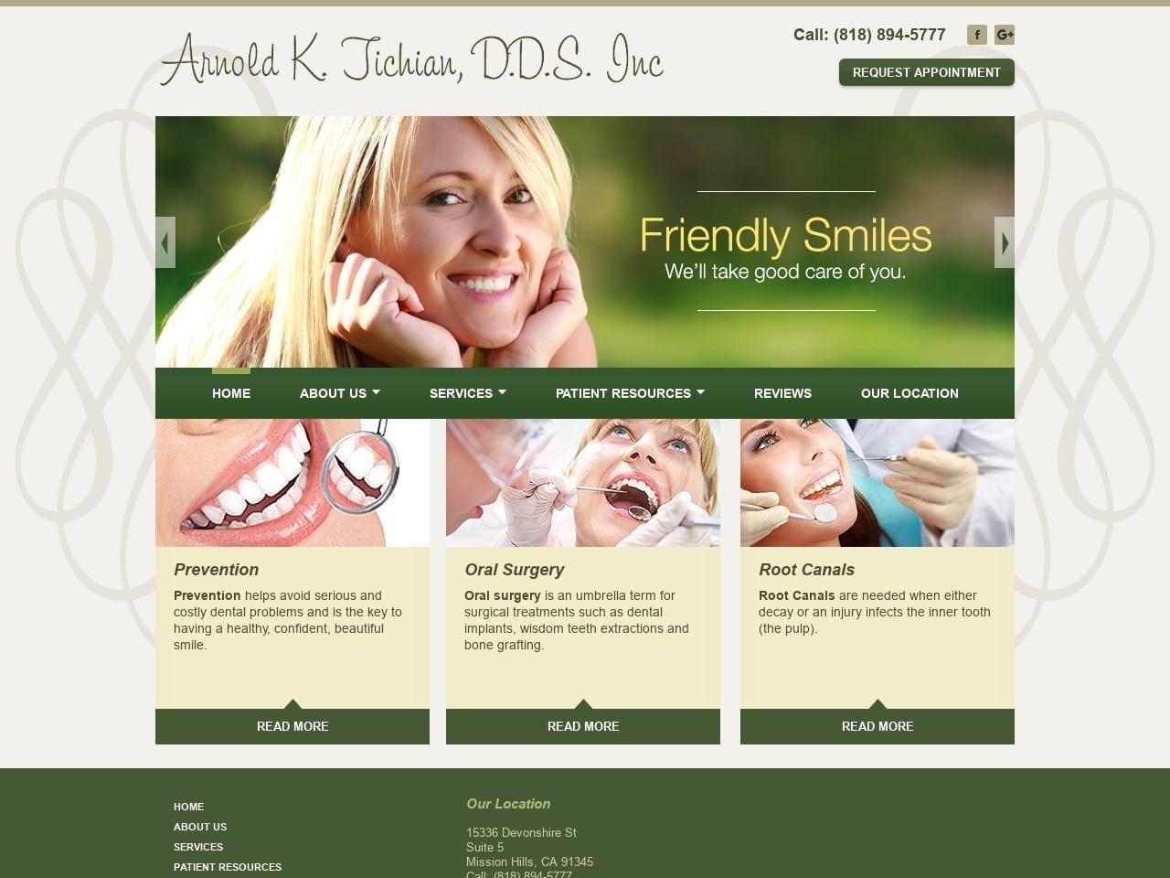 Arnold K Tichian Inc screenshot