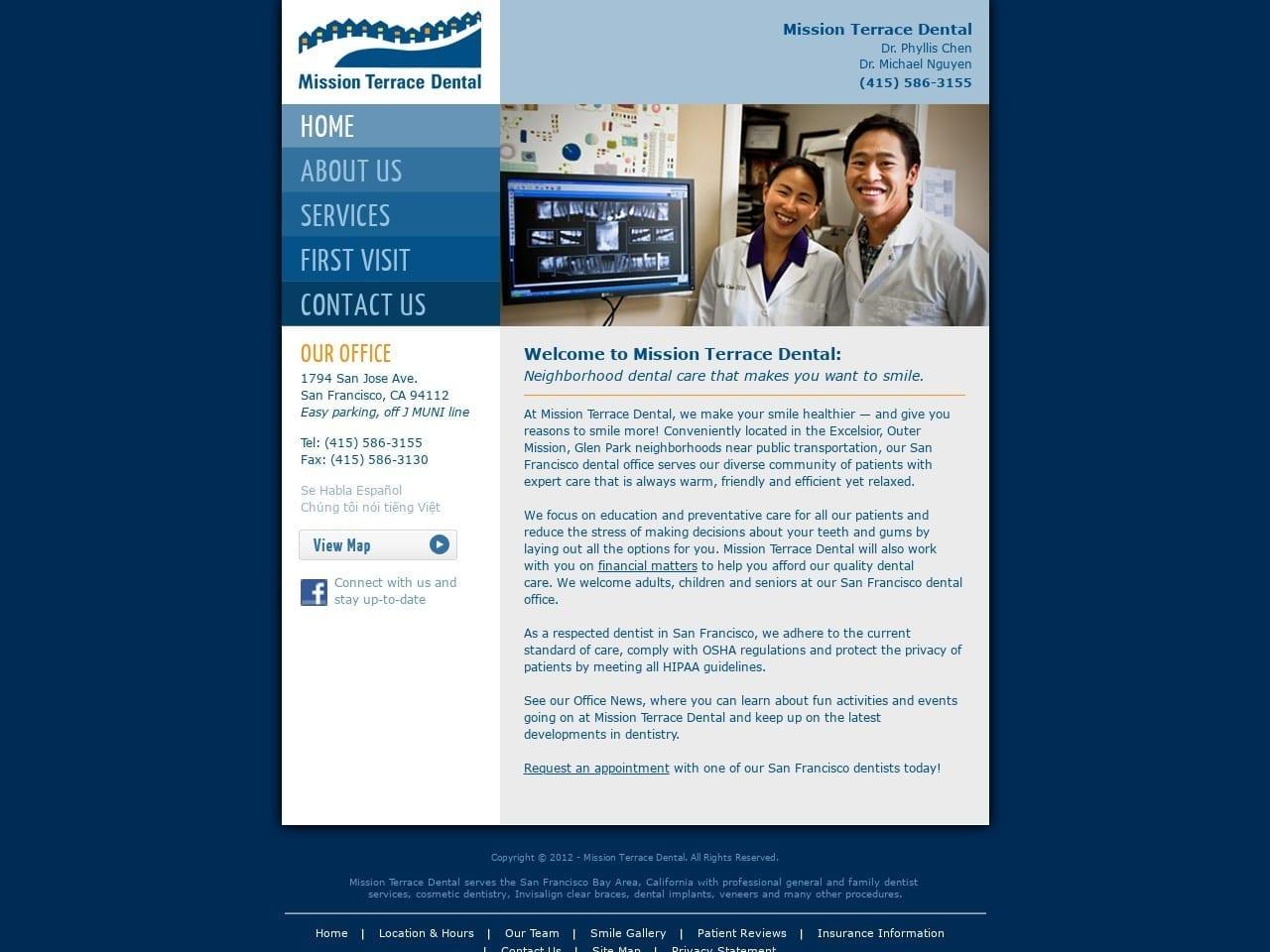 Mission Terrace Dental Chen Phyllis DDS screenshot