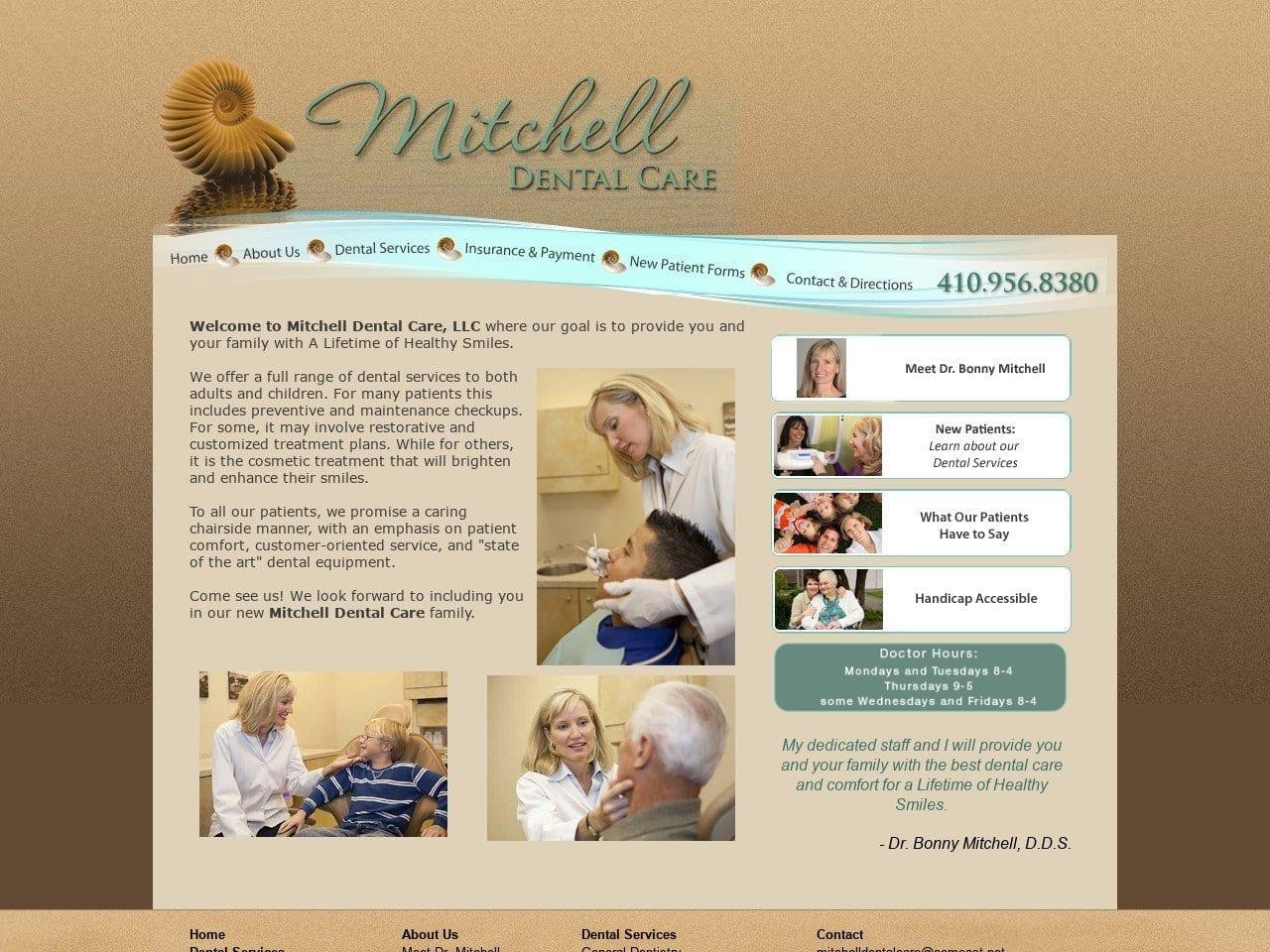 Mitchell Dental Care Mitchell Bonny Gray DDS screenshot