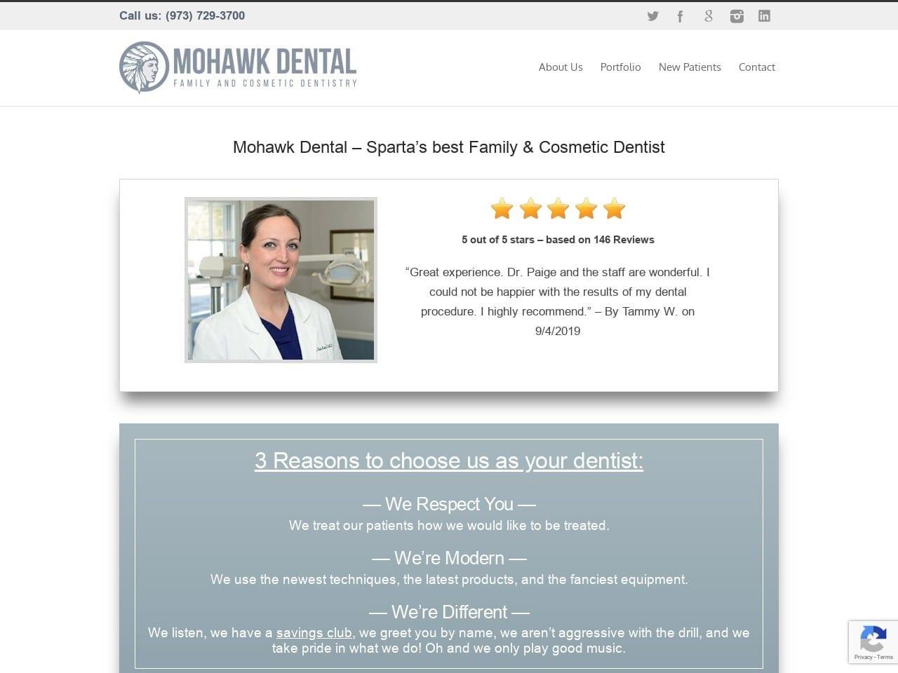 Mohawk Dental screenshot