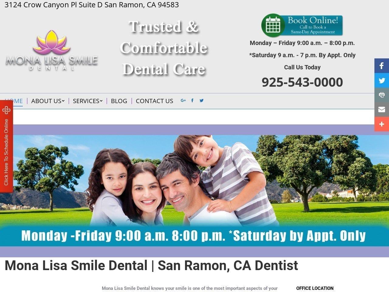 Mona Lisa Smile Dental of San Ramon screenshot