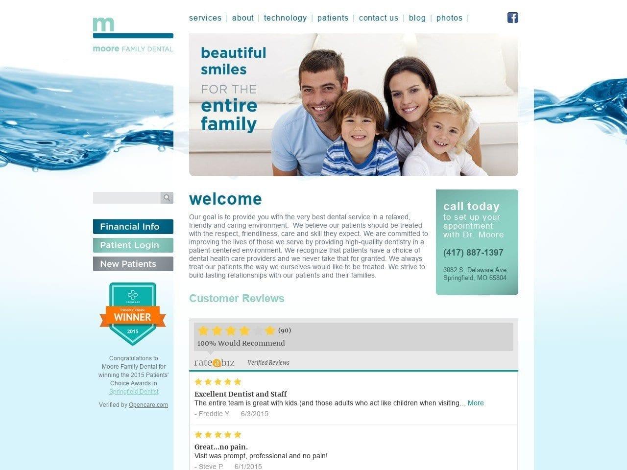 Moore Family Dental screenshot