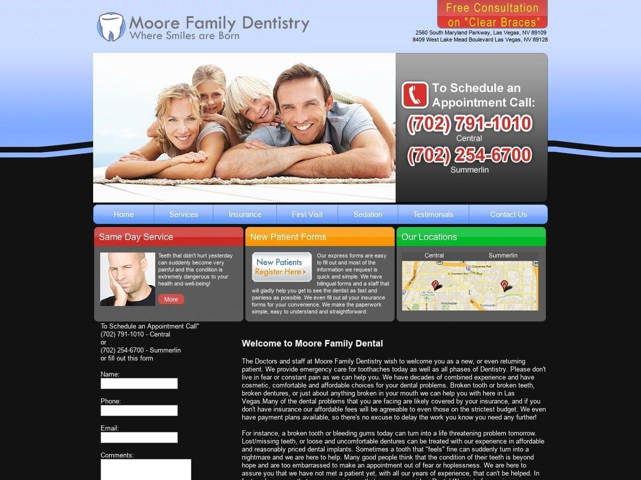 Moore Family Dentistry Moore David DDS screenshot