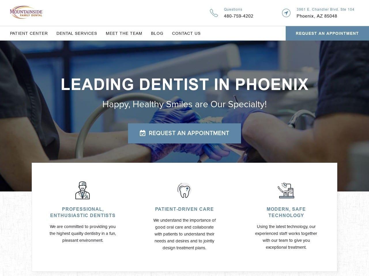 Mountainside Family Dental screenshot