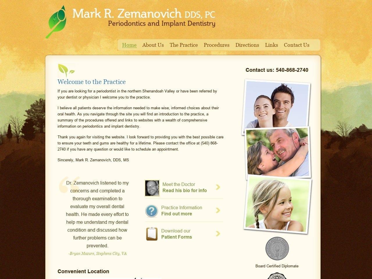 Mark R Zemanovich DDS PC screenshot