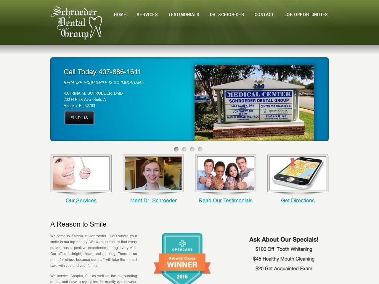 Schroeder Dental Group screenshot