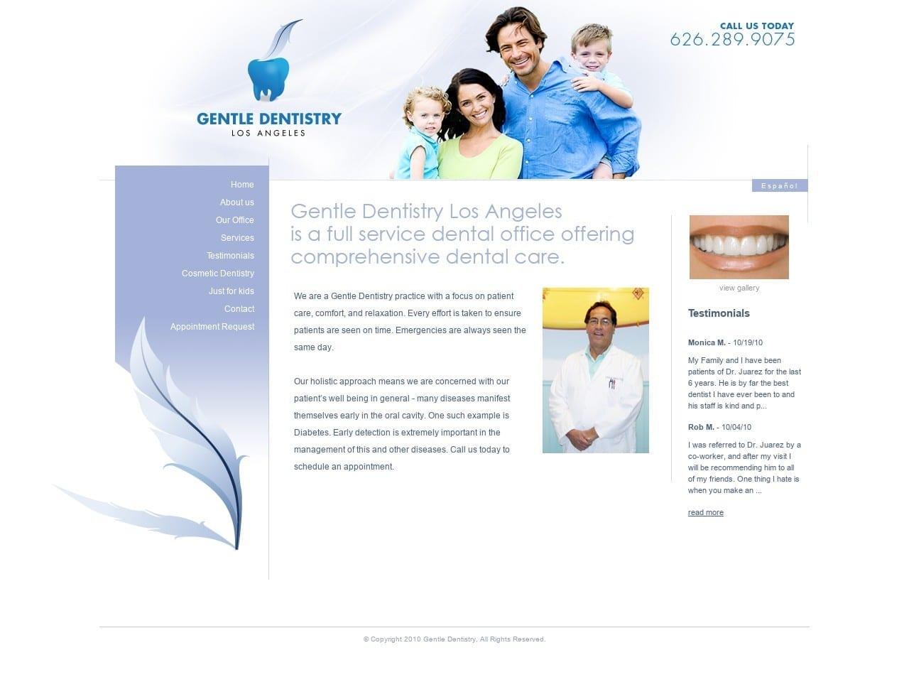Gentle Dentistry Los Angeles screenshot