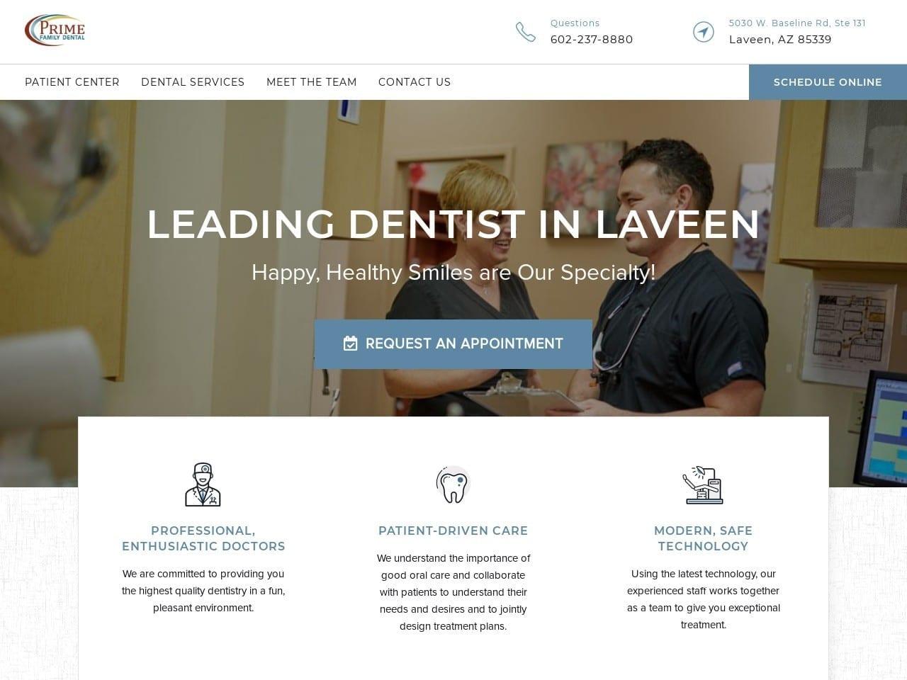 Prime Family Dental screenshot