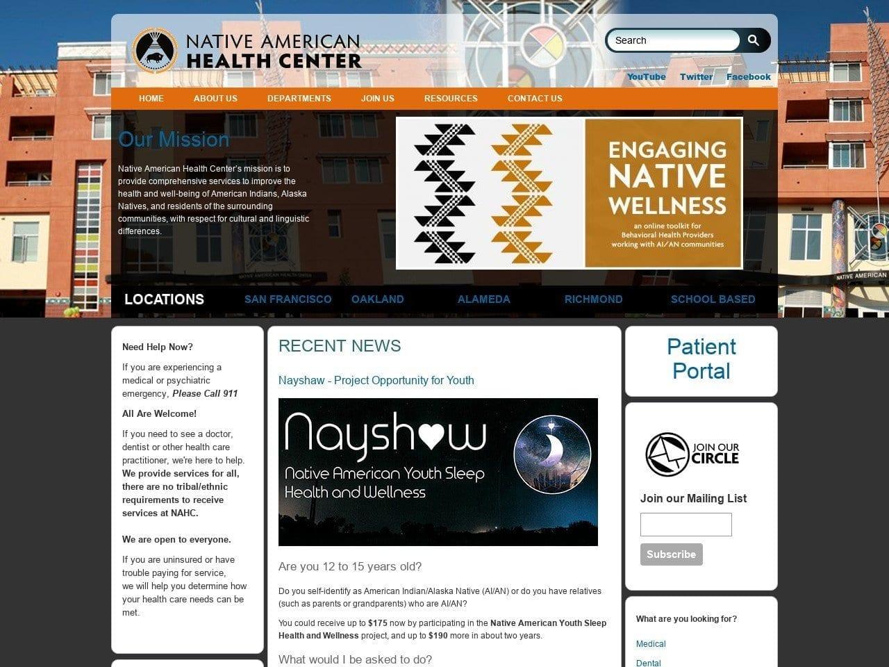 Native American Health Center screenshot