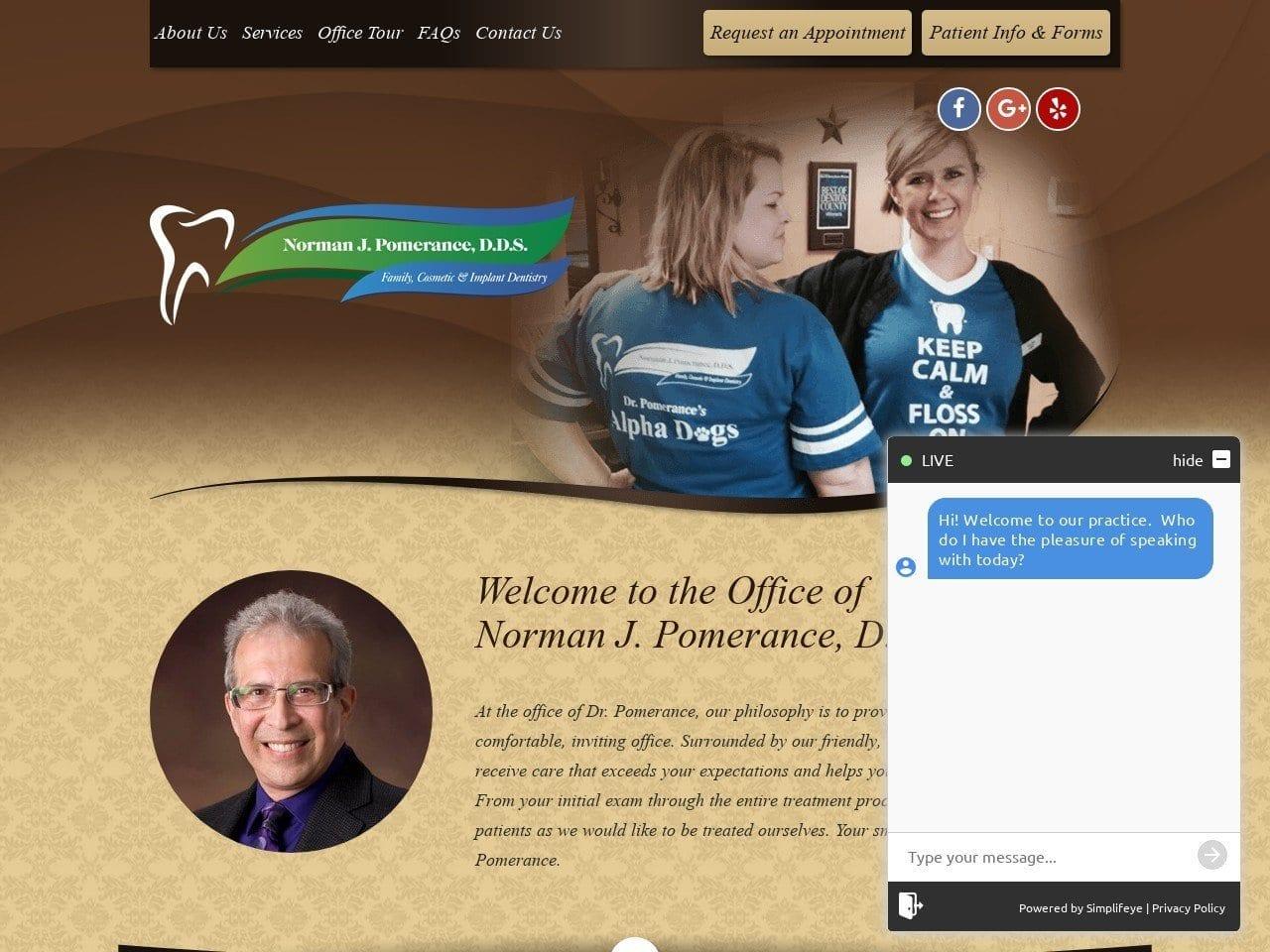 Norman J Pomerance DDS