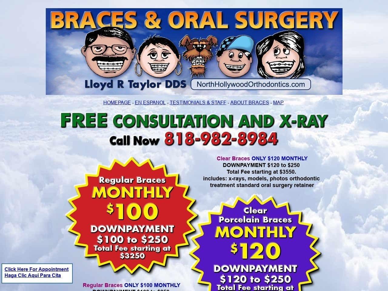 Lloyd R. Taylor DDS Orthodontist Braces Frenos screenshot
