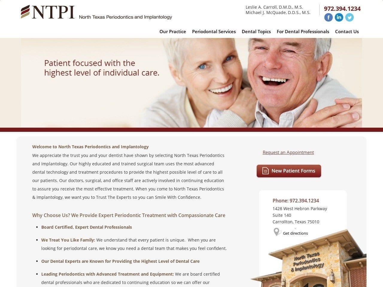 North Texas Periodontics Dentist screenshot