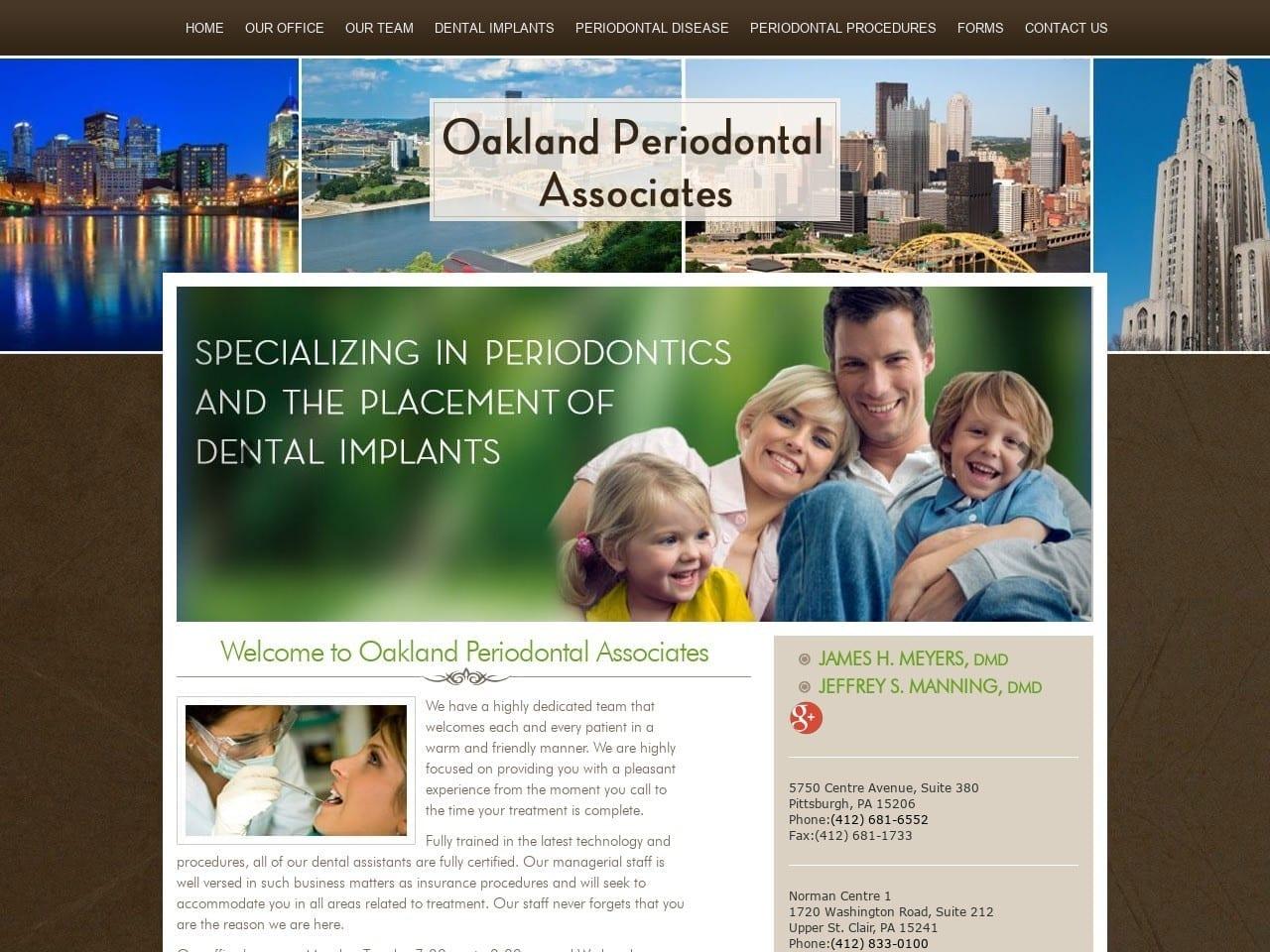 Oakland Periodontal Associates screenshot