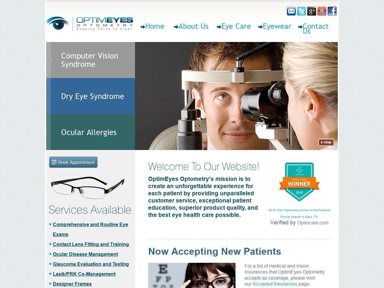 OptimEyes Optometry screenshot