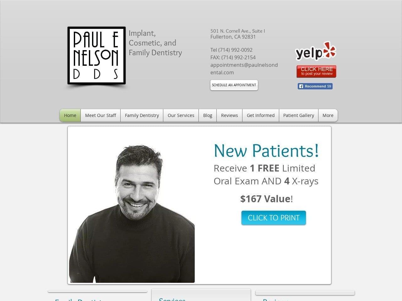 Paulnelson Dental screenshot