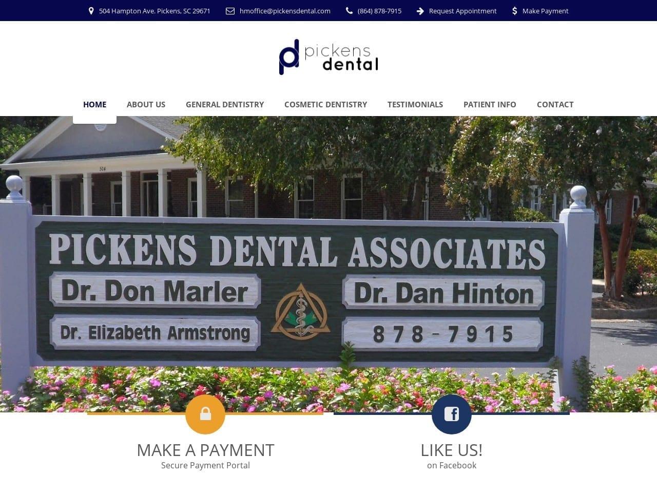 Pickens Dental Associates screenshot