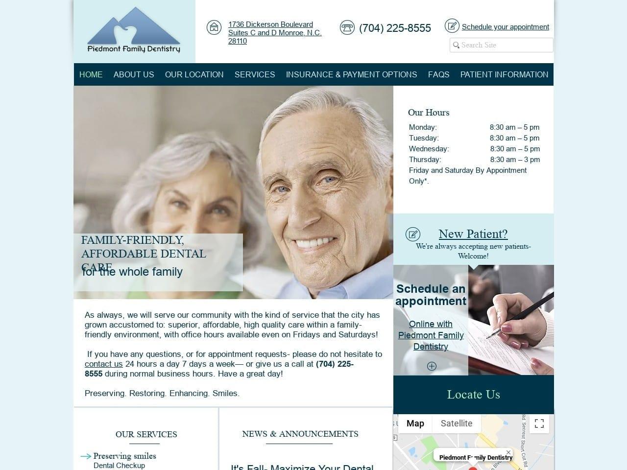 Piedmont Family Dentist screenshot