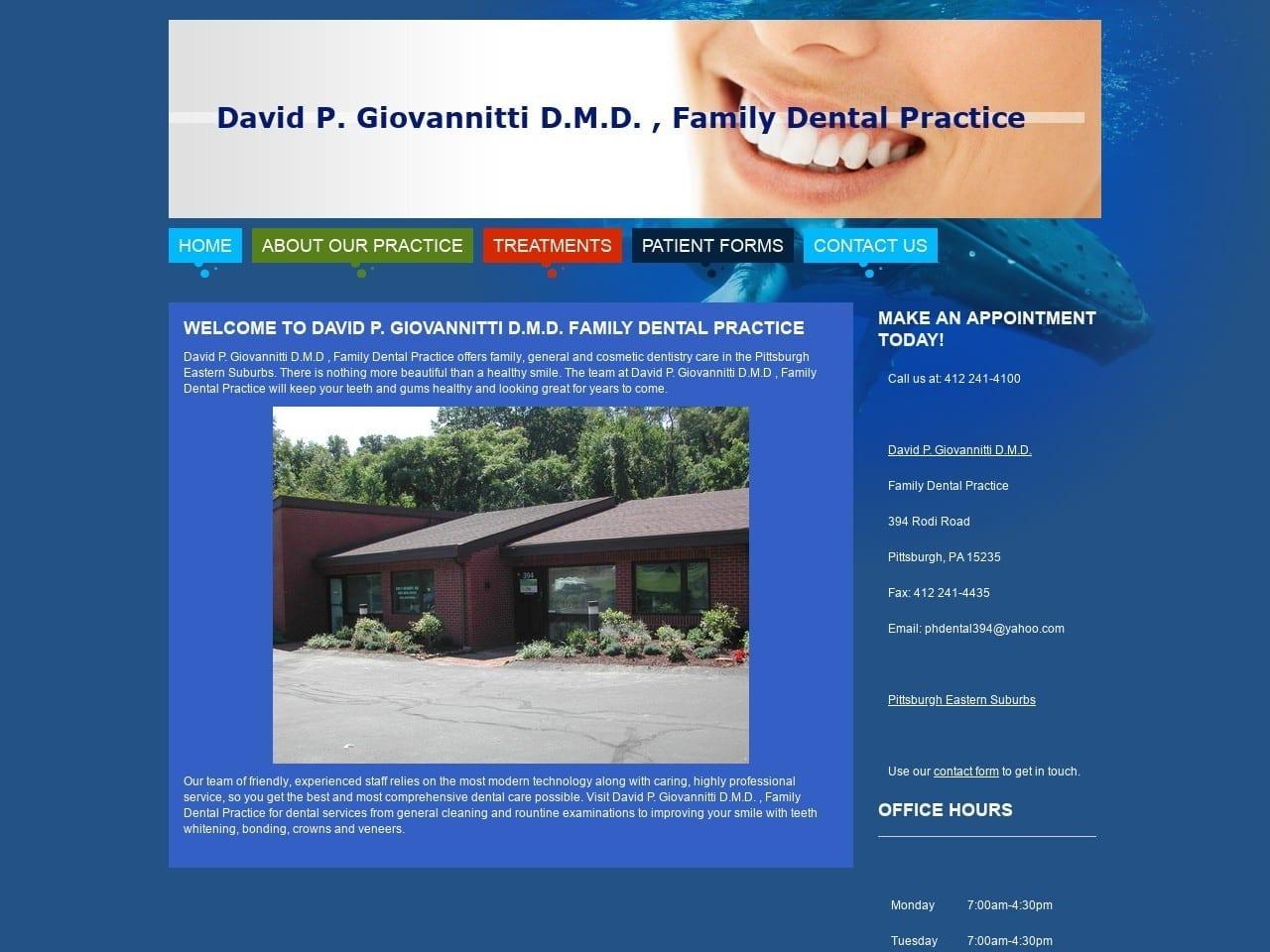 Giovannitti David P DDS screenshot
