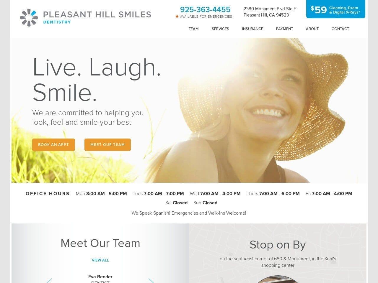 Pleasant Hill Smiles Dentist screenshot