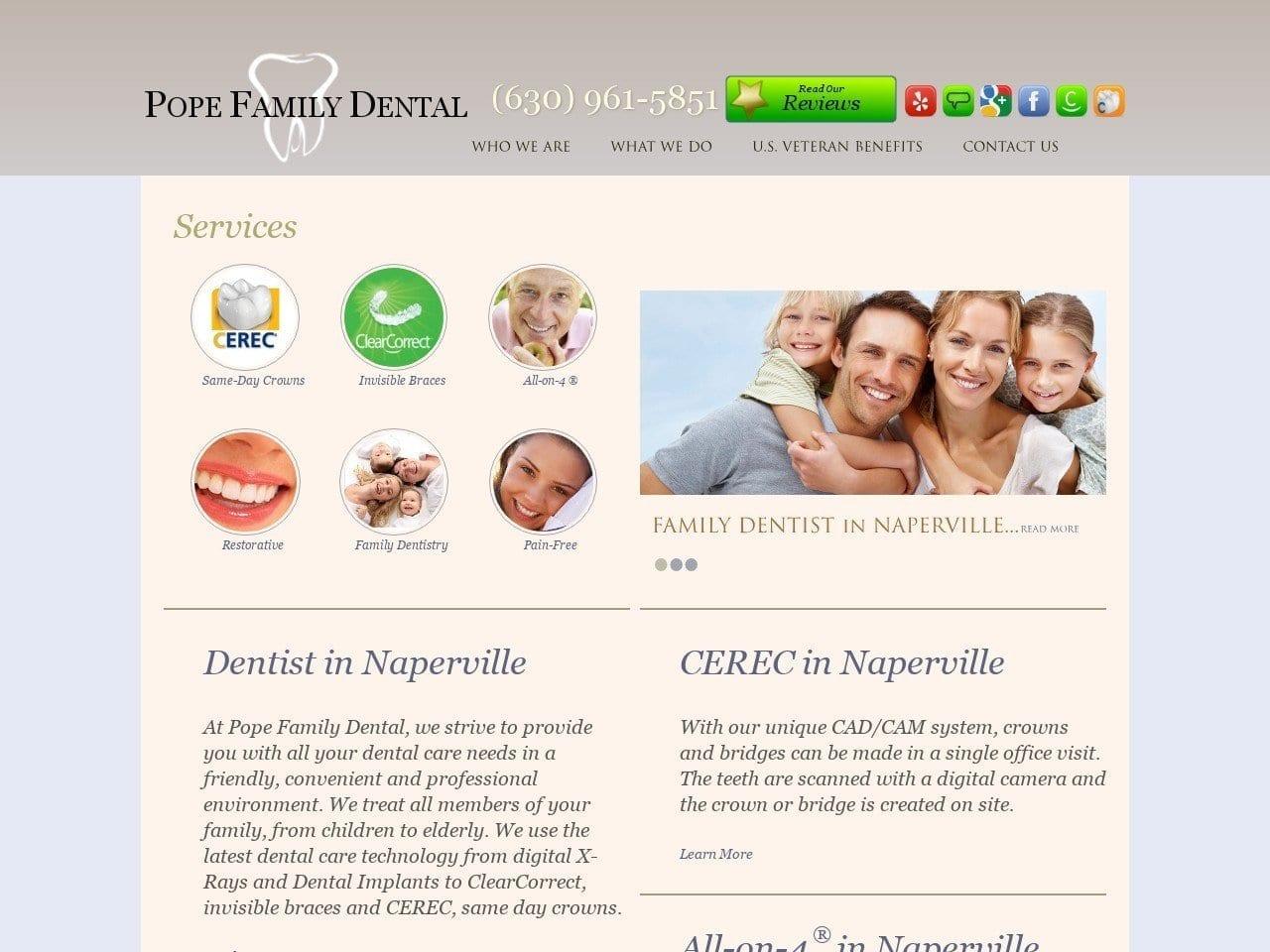 Pope Family Dental screenshot