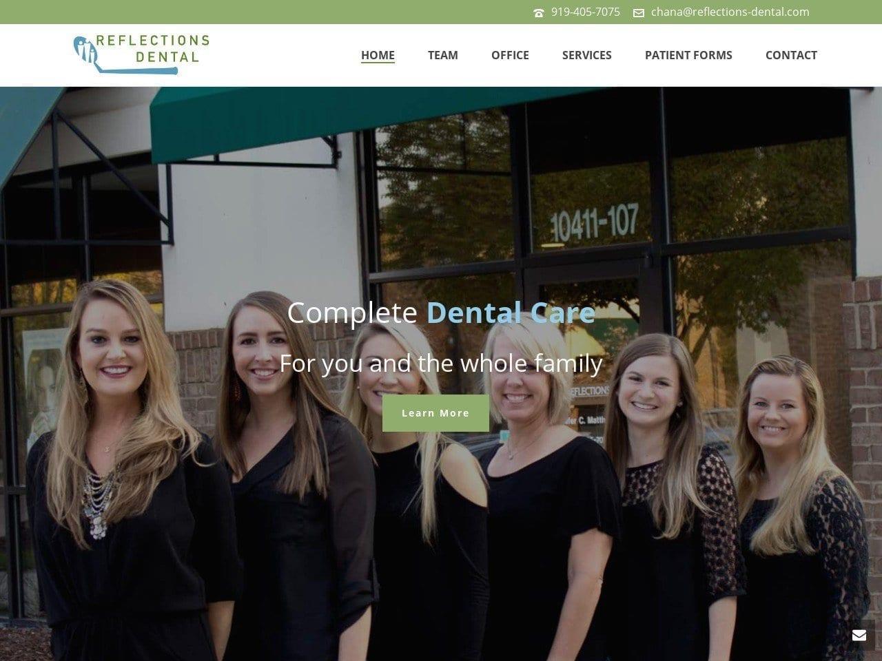 Reflections Dental Matthews Jennifer DDS screenshot