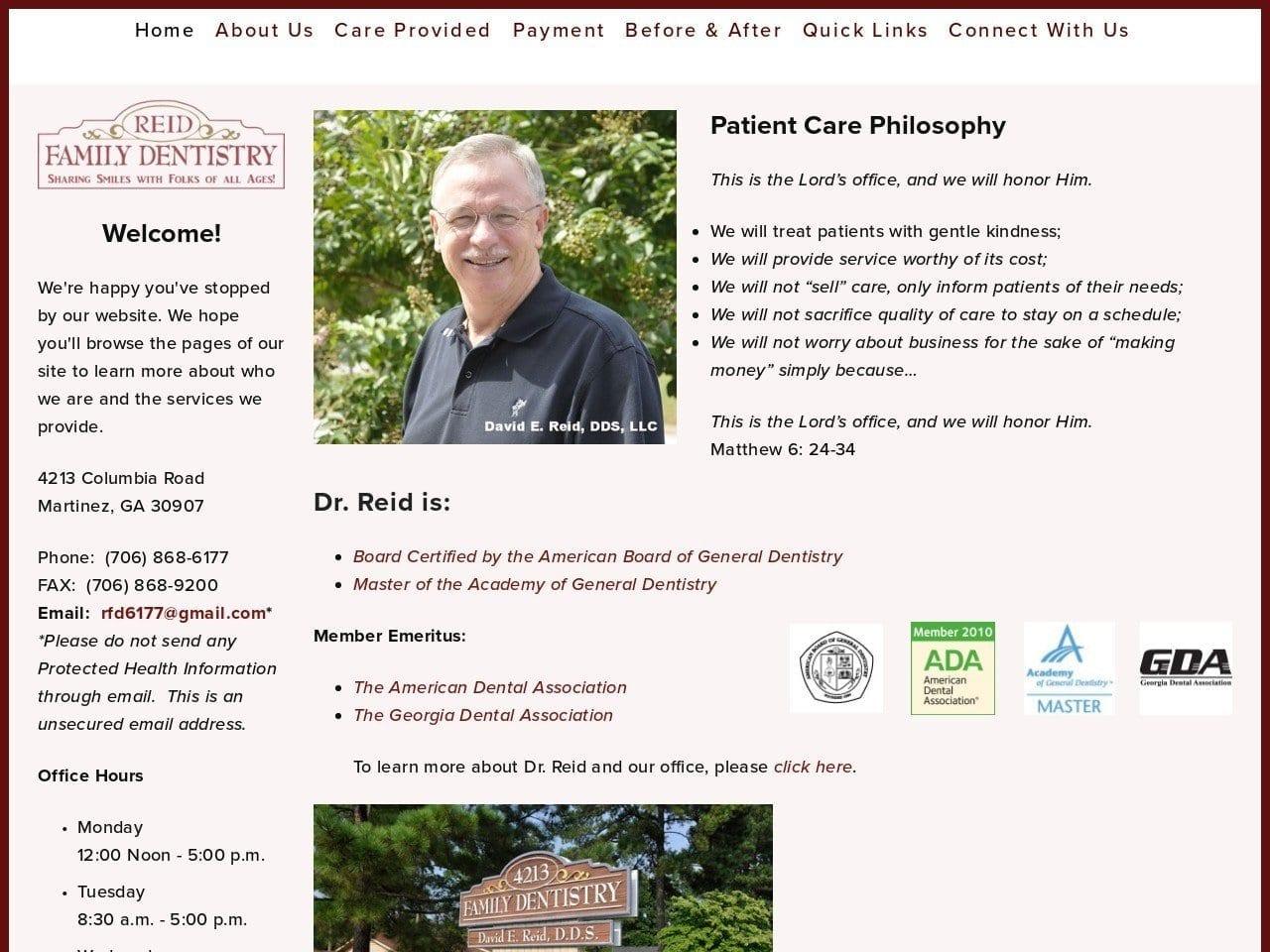 Reid Family Dentist screenshot