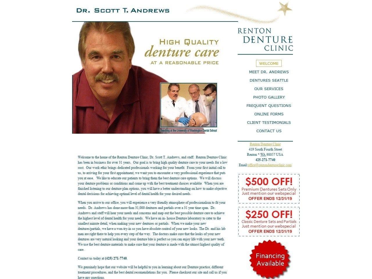Renton Denture Clinic Andrews Scott T DDS