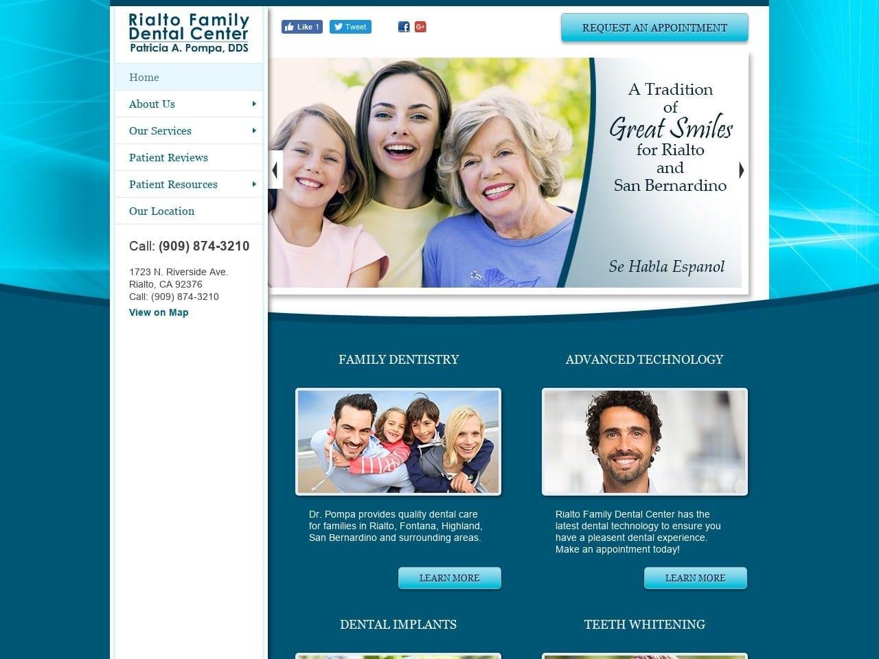 Rialto Family Dental screenshot