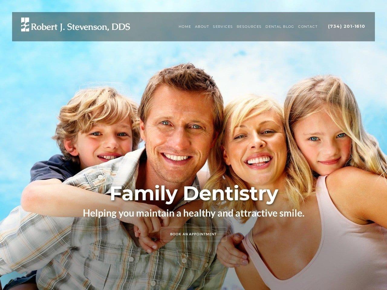 Robert J Stevenson DDS PC screenshot