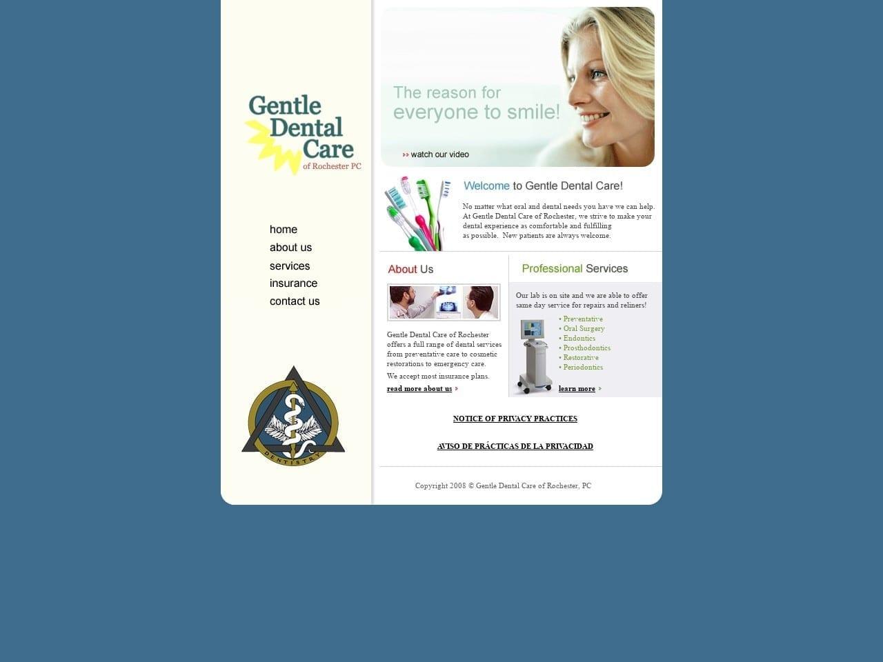 Gentle Dental Care of Rochester screenshot