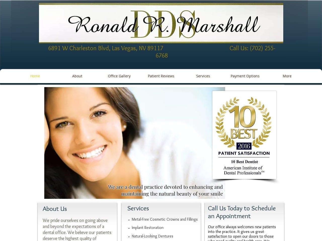 Marshall Ronald R DDS Ltd screenshot