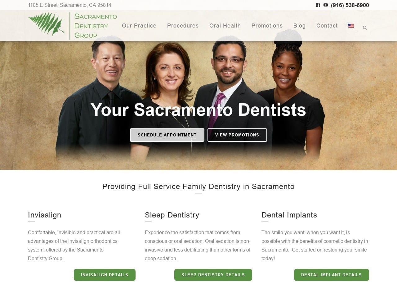 Sacramento Dentistry Group screenshot