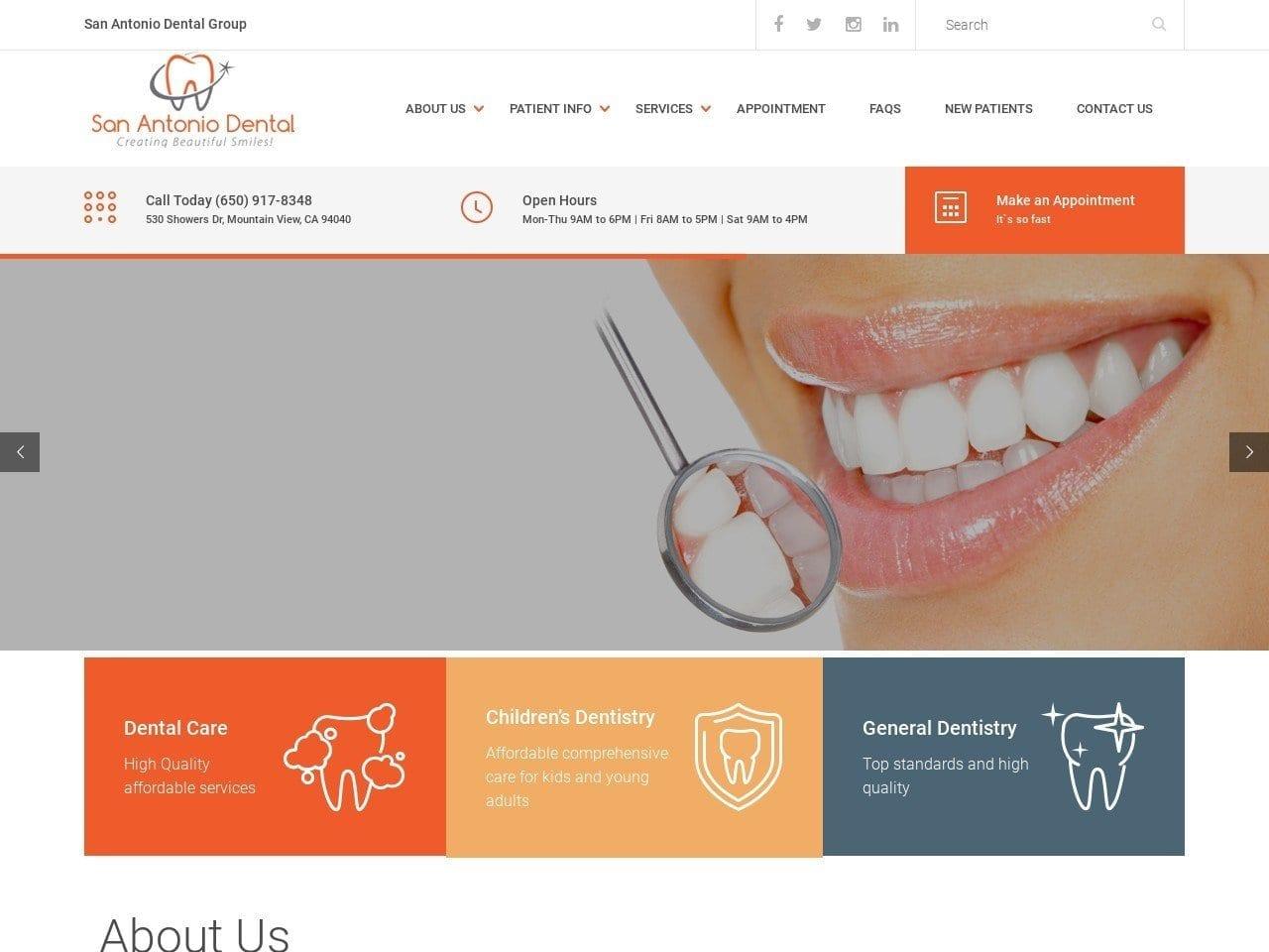 San Antonio Dental screenshot