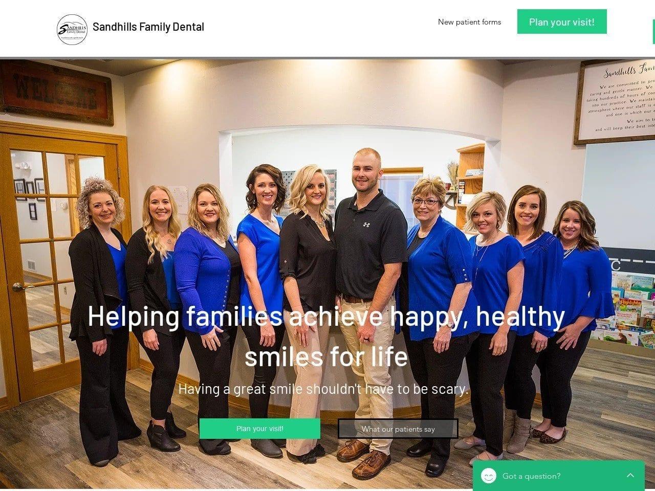 Sandhills Family Dental screenshot
