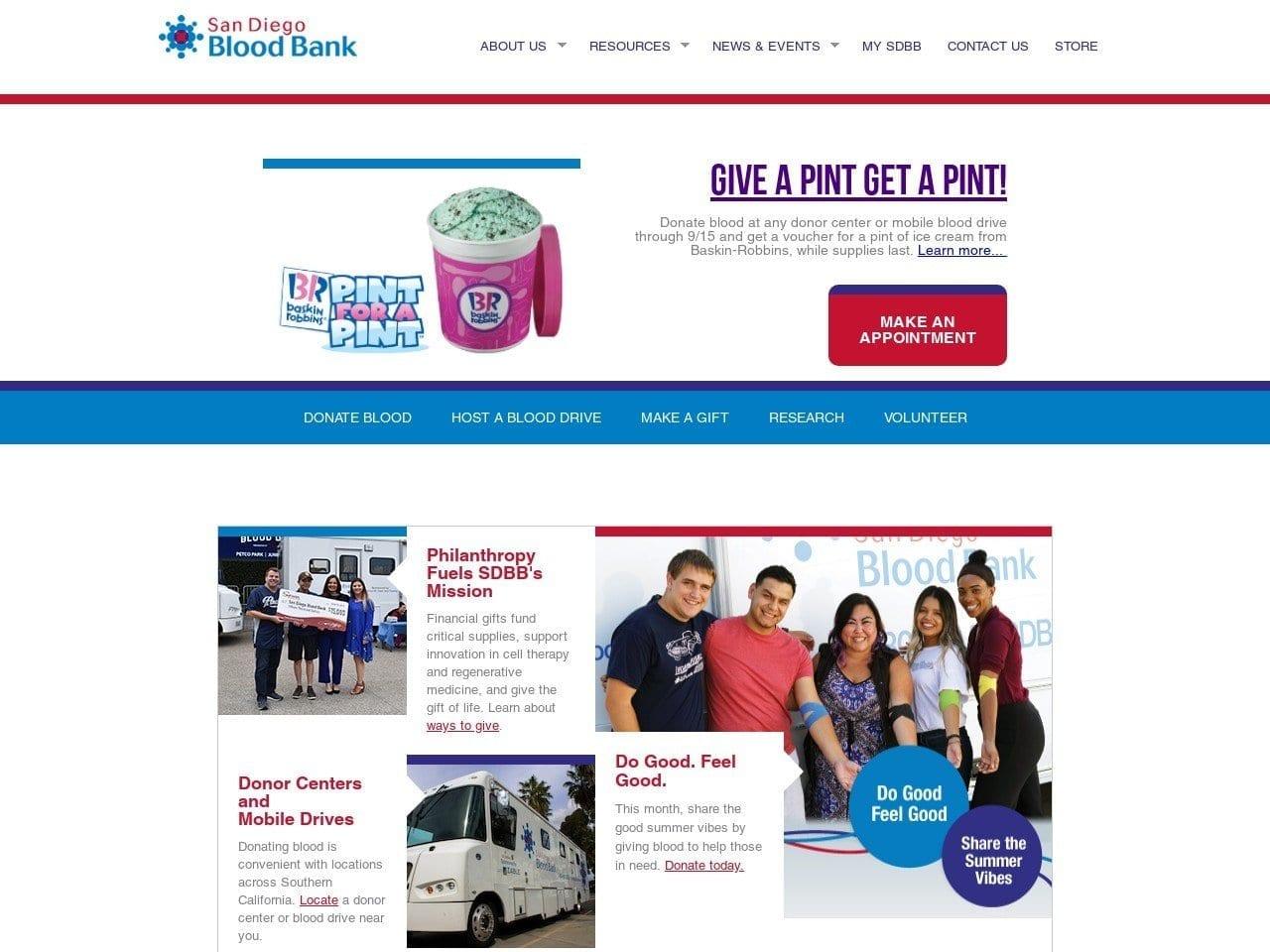 Sabre Springs Donor Center screenshot