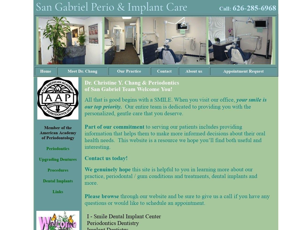 Christine Y. Chang D.D.S. M.S. Periodontics screenshot