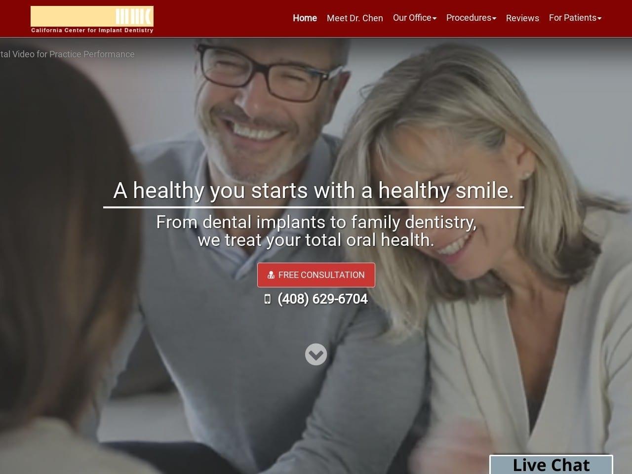 California Center for Implant Dentistry screenshot