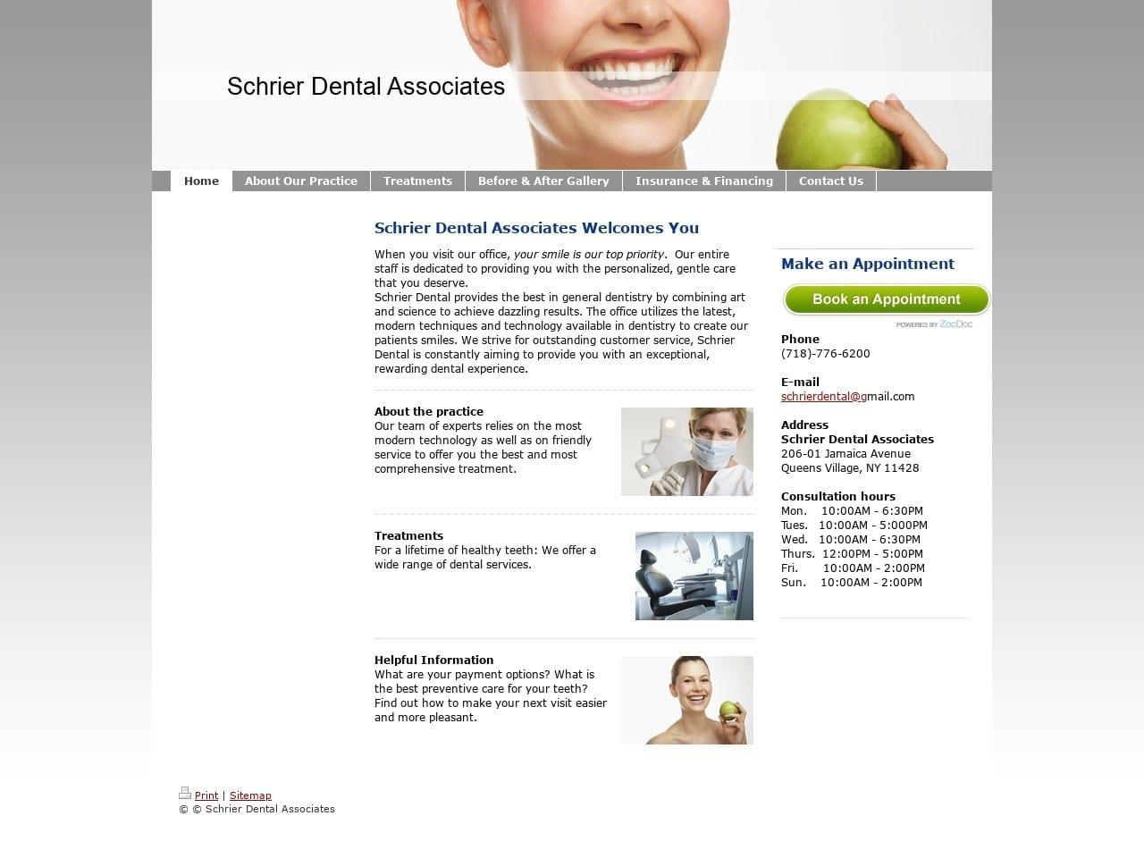 Schrier Dental Associates screenshot