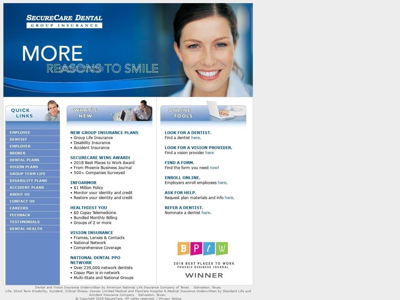 Secure Care Dental Inc screenshot