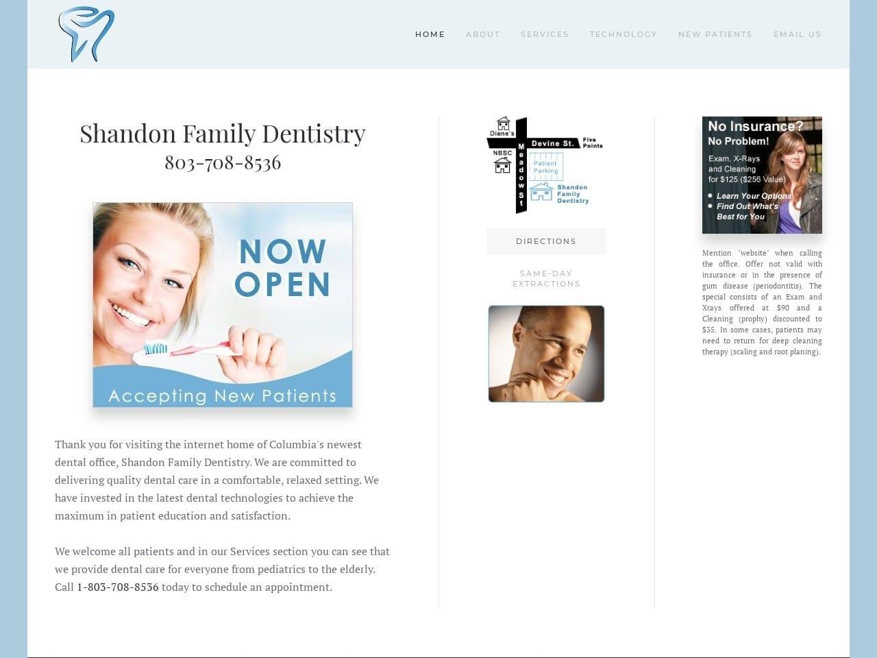Shandon Family Dentistry screenshot