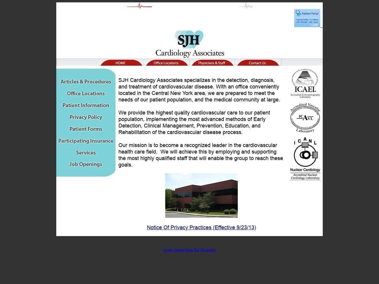 SJH Cardiology Associates screenshot