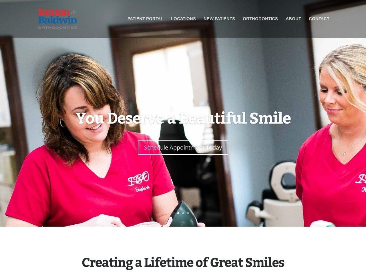 Inman & Baldwin Orthodontics screenshot