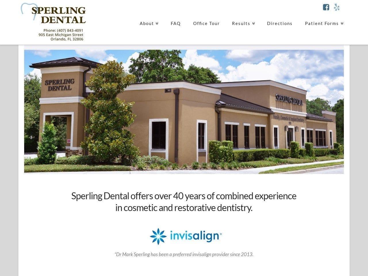 Dr. Michael A. Sperling DDS screenshot