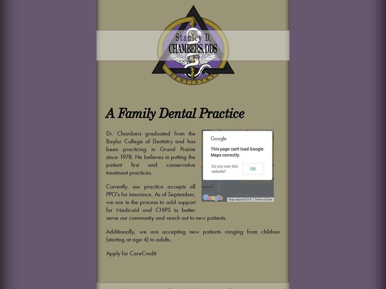 Stanley D. Chambers DDS screenshot