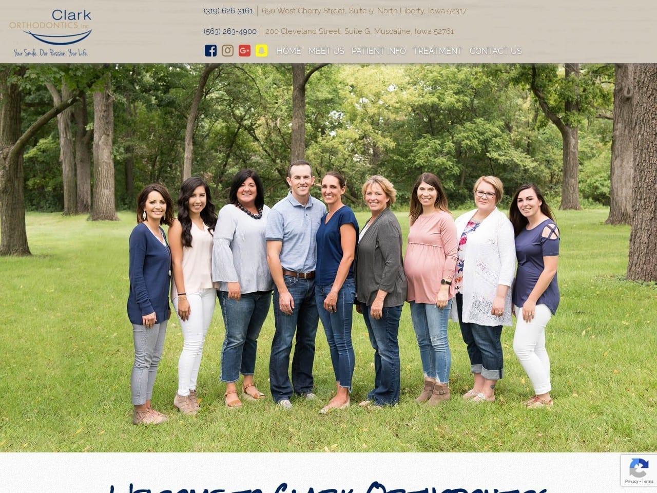 Clark Orthodontics screenshot