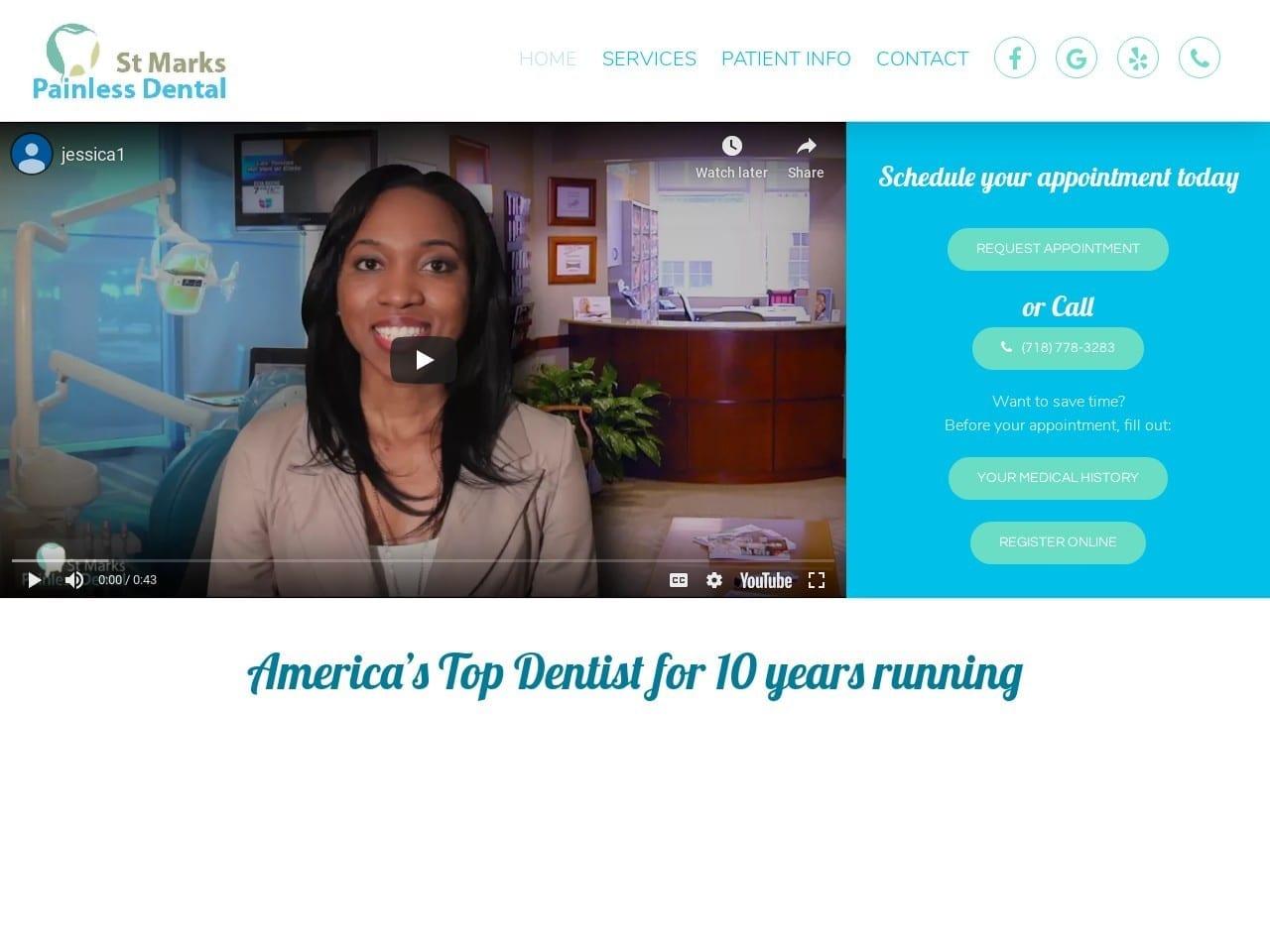 St. Marks Painless Dental PC screenshot
